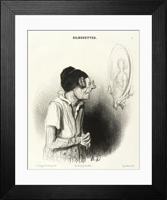 Framed Print : Combien je regrette... 1840. Creator: Honore Daumier Framed Print : Combien je regrette... 1840. Creator: Honore Daumier