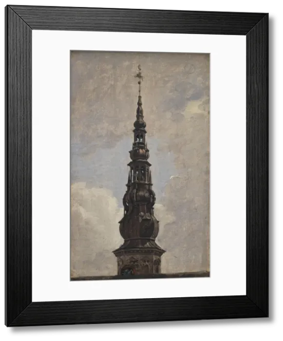 Framed Print : The Spire of the Trumpeters Tower on Kronborg Castle, 1834. Creator: Constantin Hansen Framed Print : The Spire of the Trumpeters Tower on Kronborg Castle, 1834. Creator: Constantin Hansen