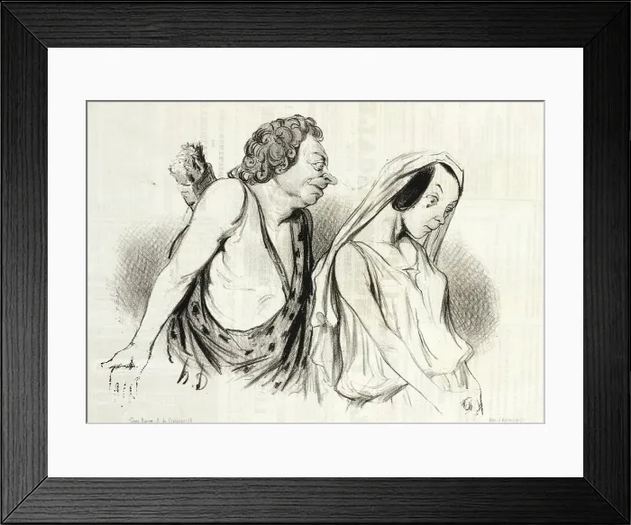 Framed Print : Mon char, mes javelots...(Phèdre), 1841. Creator: Honore Daumier Framed Print : Mon char, mes javelots...(Phèdre), 1841. Creator: Honore Daumier