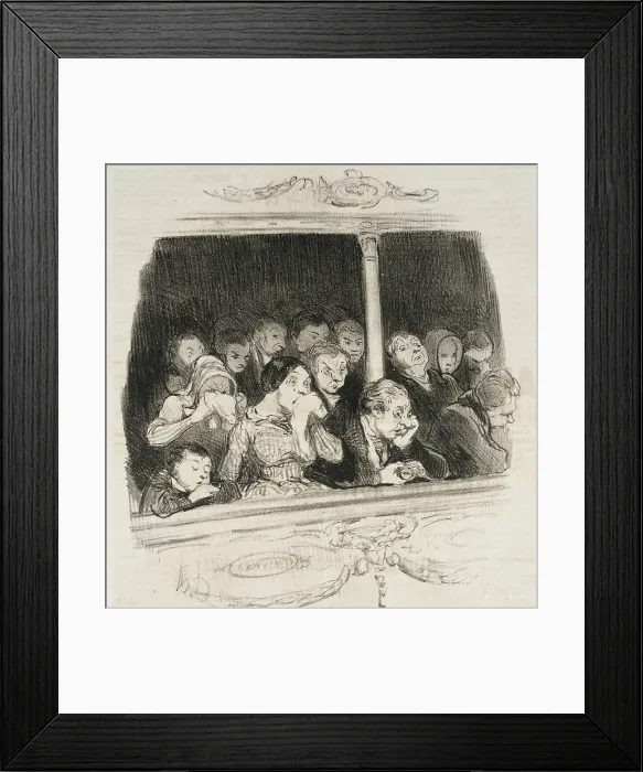 Framed Print : La Cinquième acte à la Gaîté, 1848. Creator: Honore Daumier Framed Print : La Cinquième acte à la Gaîté, 1848. Creator: Honore Daumier