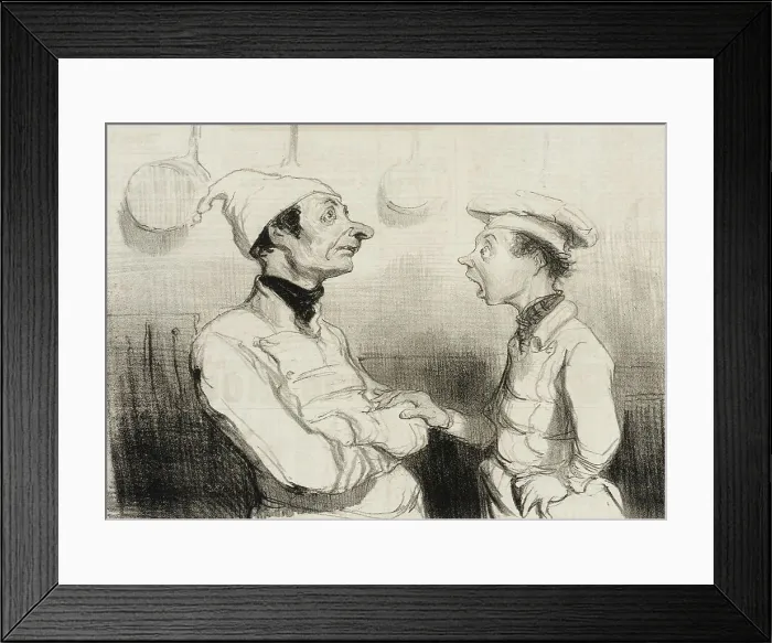 Framed Print : Vous savez bien l'éponge que vous disiez.. 1842. Creator: Honore Daumier Framed Print : Vous savez bien l'éponge que vous disiez.. 1842. Creator: Honore Daumier