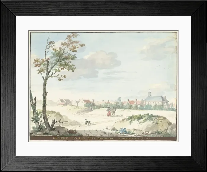 Framed Print : The village of Terheijden, 1744. Creator: Aert Schouman Framed Print : The village of Terheijden, 1744. Creator: Aert Schouman