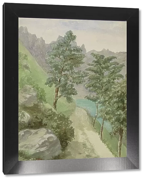 Mountain landscape with water near Glion, c. 1888-c. 1901. Creator: Anna Catharina Maria van Eeghen