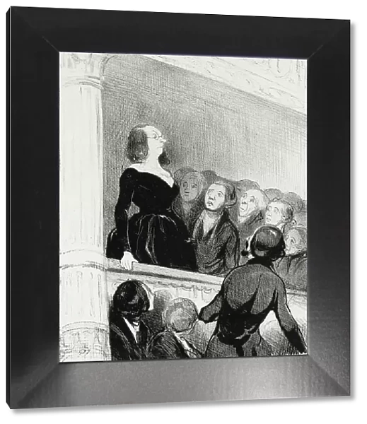 (Le parterre de l'Odéon.) L'auteur!... 1844. Creator: Honore Daumier