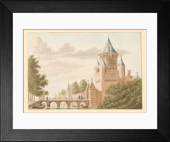 Framed Print : View of the Kleine Houtpoort in Haarlem, 1700-1850. Creator: Anon Framed Print : View of the Kleine Houtpoort in Haarlem, 1700-1850. Creator: Anon
