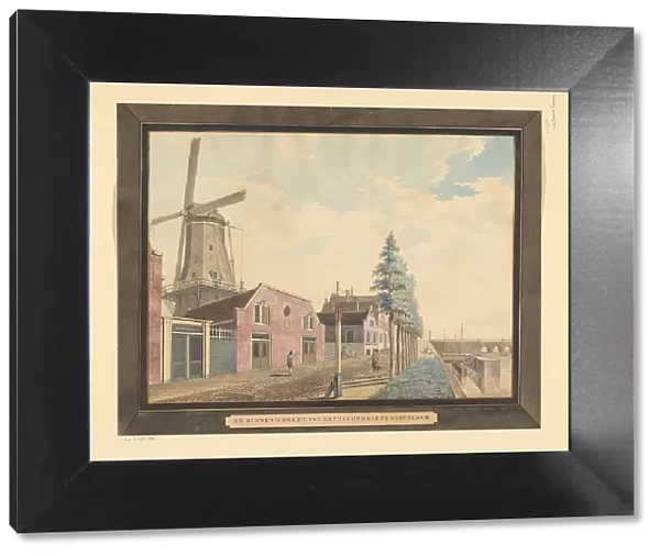 View of the prison windmill in Amsterdam, 1800-1900. Creator: Anon