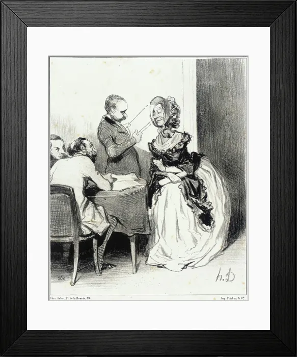 Framed Print : Messieurs, je viens offrir à votre journal... 1844. Creator: Honore Daumier Framed Print : Messieurs, je viens offrir à votre journal... 1844. Creator: Honore Daumier