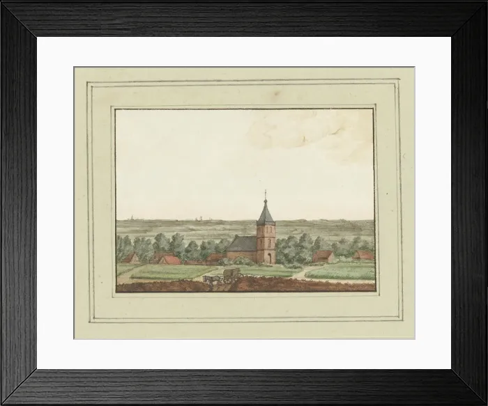Framed Print : View of Blaricum, 1725-1800. Creator: Anon Framed Print : View of Blaricum, 1725-1800. Creator: Anon
