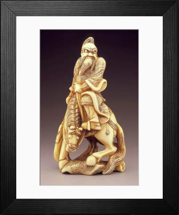 Framed Print : Kan'u Mounted, 18th century. Creator: Unknown Framed Print : Kan'u Mounted, 18th century. Creator: Unknown