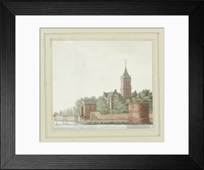 Framed Print : View of Edam, c. 1757. Creator: Anon Framed Print : View of Edam, c. 1757. Creator: Anon