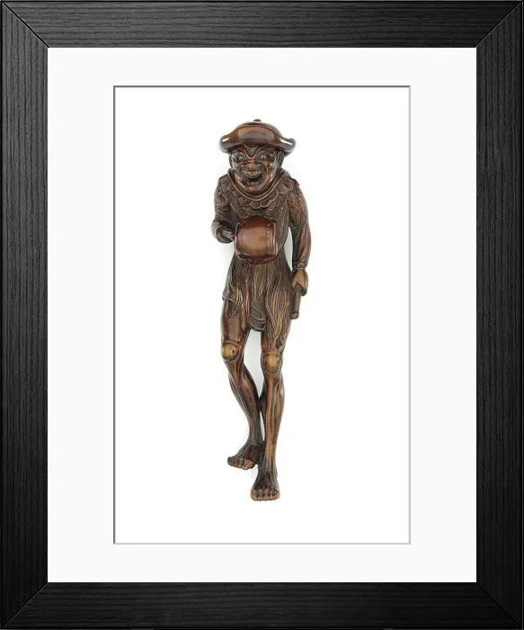 Framed Print : Oceanian Drummer, 18th century. Creator: Unknown Framed Print : Oceanian Drummer, 18th century. Creator: Unknown