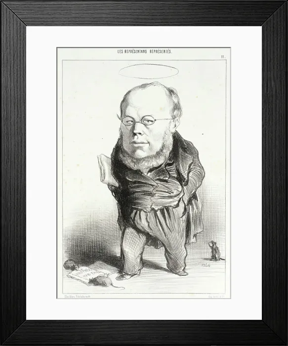 Framed Print : Proudhon, 1849. Creator: Honore Daumier Framed Print : Proudhon, 1849. Creator: Honore Daumier