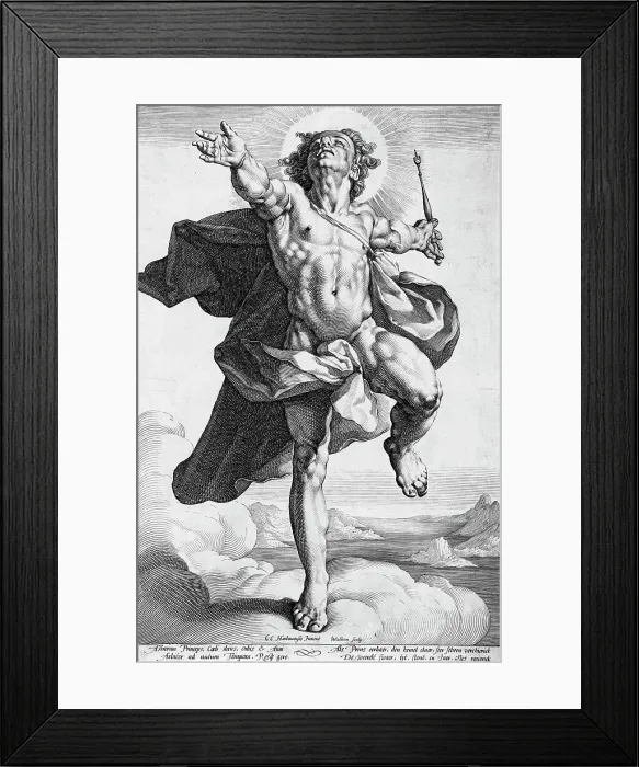 Framed Print : Apollo, c1591. Creator: Jacob Matham Framed Print : Apollo, c1591. Creator: Jacob Matham