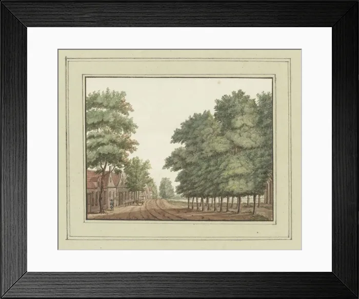 Framed Print : View of the village s-Graveland, c. 1757. Creator: Anon Framed Print : View of the village s-Graveland, c. 1757. Creator: Anon