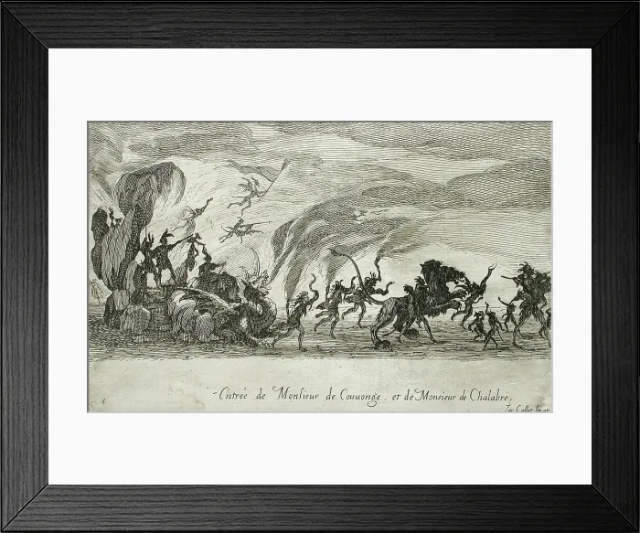 Framed Print : Entry of M. de Couvonge and M. de Chalabre, 1627. Creator: Jacques Callot Framed Print : Entry of M. de Couvonge and M. de Chalabre, 1627. Creator: Jacques Callot