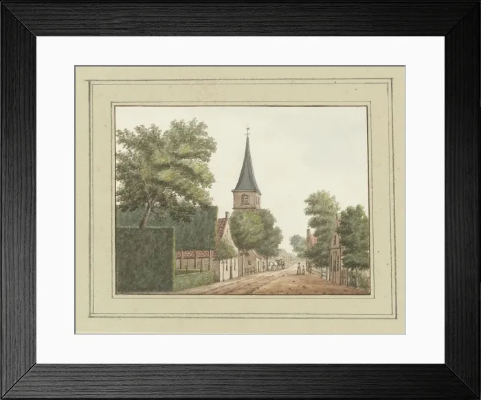 Framed Print : View of the village of Heemskerk, c. 1752. Creator: Anon Framed Print : View of the village of Heemskerk, c. 1752. Creator: Anon