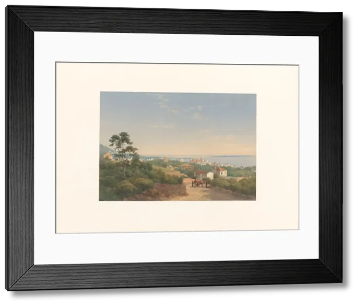 Framed Print : View of Cannes, 1866-1892. Creator: Charles William Meredith van de Velde Framed Print : View of Cannes, 1866-1892. Creator: Charles William Meredith van de Velde