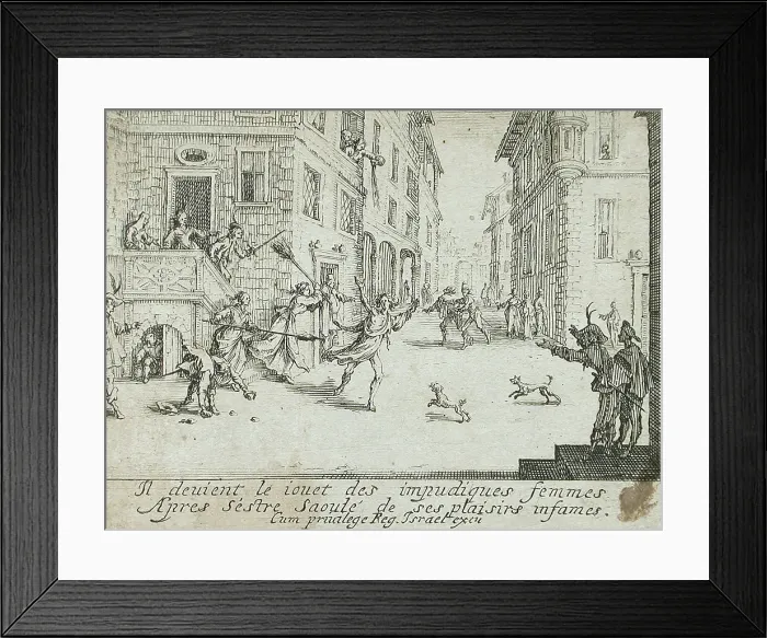 Framed Print : The Prodigal Son is Ruined, 1634. Creator: Jacques Callot Framed Print : The Prodigal Son is Ruined, 1634. Creator: Jacques Callot