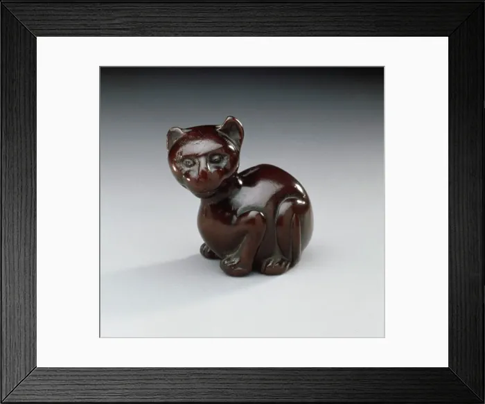 Framed Print : Distorted Cat, 18th century. Creator: Unknown Framed Print : Distorted Cat, 18th century. Creator: Unknown