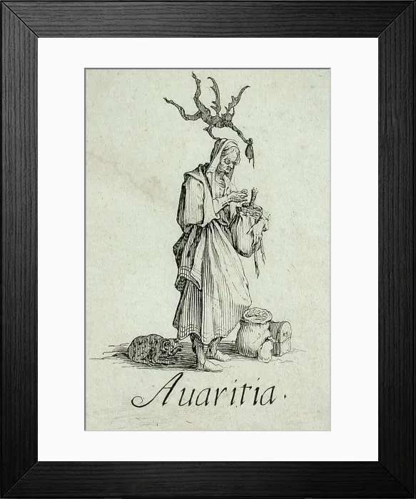 Framed Print : Greed, c1621. Creator: Jacques Callot Framed Print : Greed, c1621. Creator: Jacques Callot
