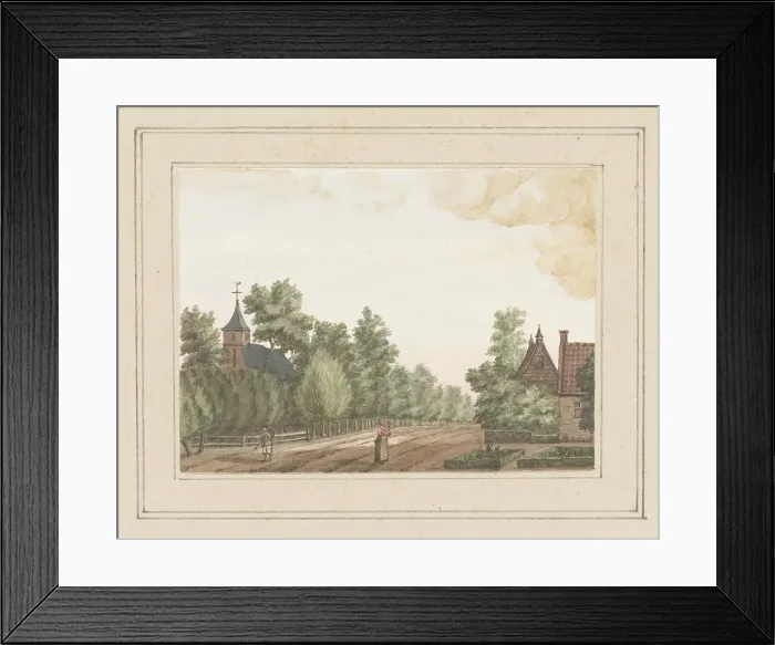 Framed Print : View of Oud-Loosdrecht, in or after 1757-1800. Creator: Anon Framed Print : View of Oud-Loosdrecht, in or after 1757-1800. Creator: Anon