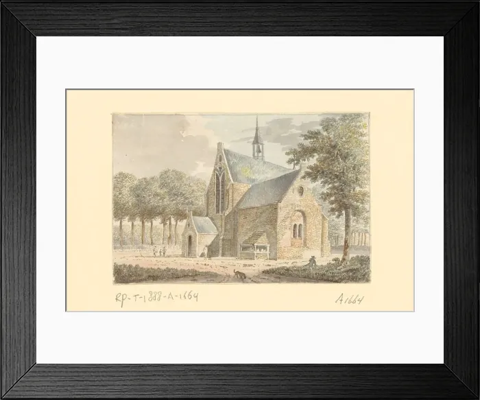 Framed Print : View of the church in Arkel, c.1733-c.1740. Creator: Cornelis Pronk Framed Print : View of the church in Arkel, c.1733-c.1740. Creator: Cornelis Pronk
