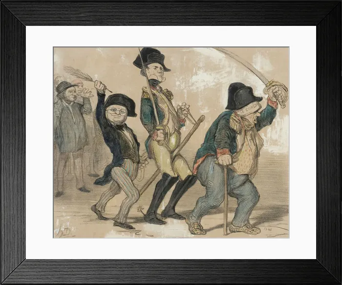 Framed Print : Le Constitutionnel Napoléonien, 1848. Creator: Honore Daumier Framed Print : Le Constitutionnel Napoléonien, 1848. Creator: Honore Daumier