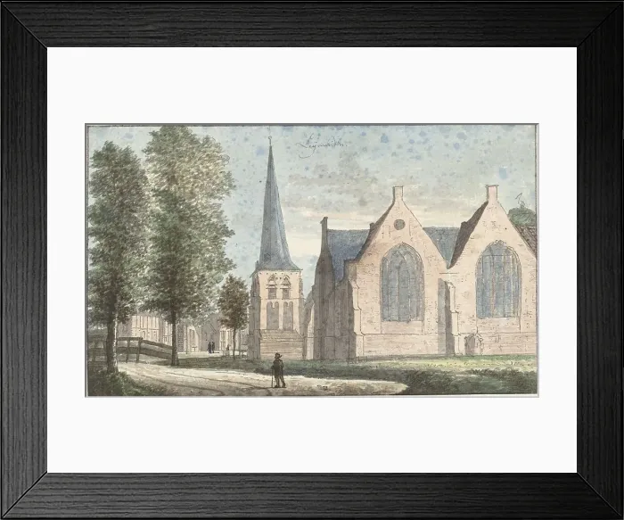 Framed Print : The church in Leimuiden, 1701-1759. Creator: Cornelis Pronk Framed Print : The church in Leimuiden, 1701-1759. Creator: Cornelis Pronk