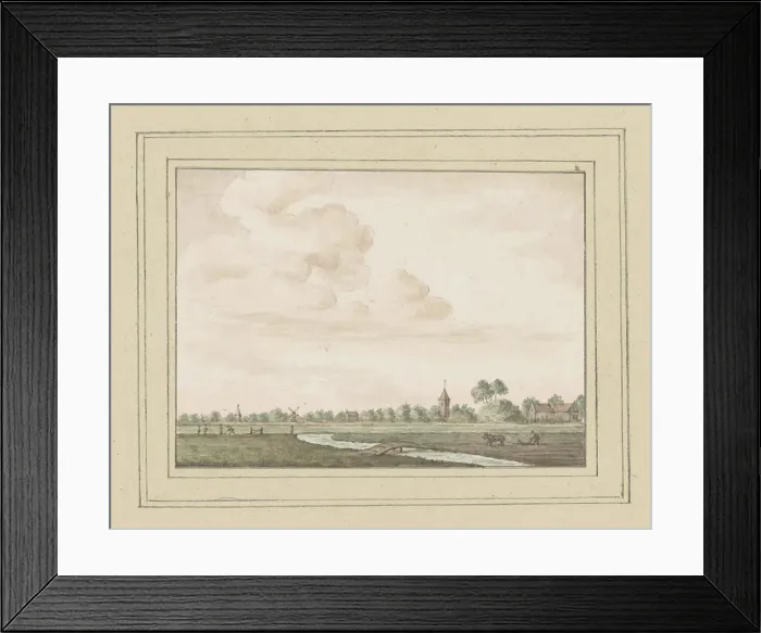 Framed Print : View of Noordwelle in Zeeland, in or after 1754-c. 1800. Creator: Anon Framed Print : View of Noordwelle in Zeeland, in or after 1754-c. 1800. Creator: Anon