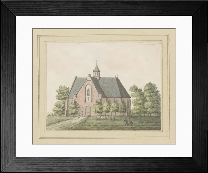 Framed Print : View of the church at Sint Pancras, 1700-1800. Creator: Anon Framed Print : View of the church at Sint Pancras, 1700-1800. Creator: Anon
