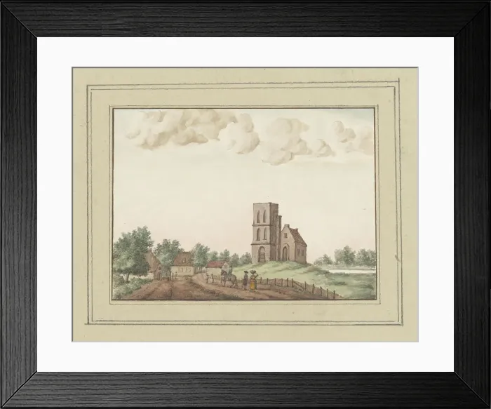 Framed Print : View of Puiflijk at Druten, in or after 1750-c. 1800. Creator: Anon Framed Print : View of Puiflijk at Druten, in or after 1750-c. 1800. Creator: Anon