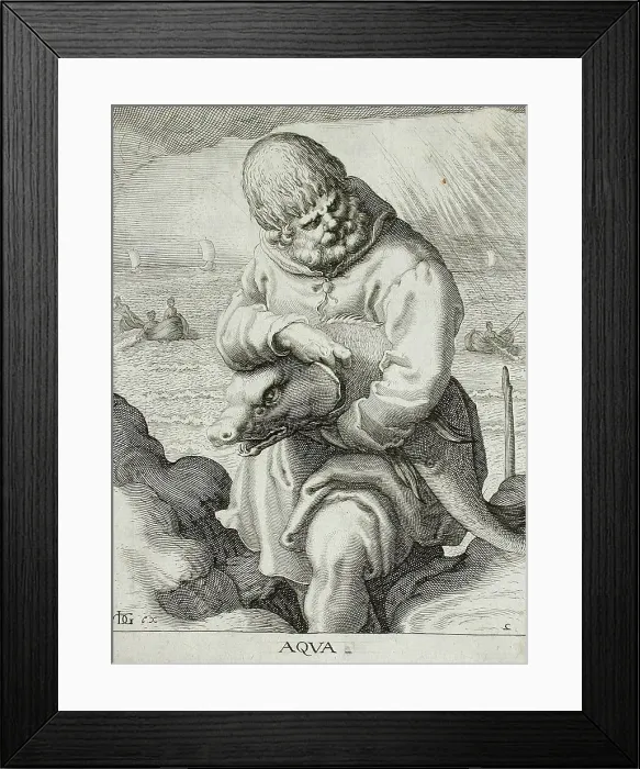 Framed Print : Water, c1588. Creator: Jacques de Gheyn II Framed Print : Water, c1588. Creator: Jacques de Gheyn II