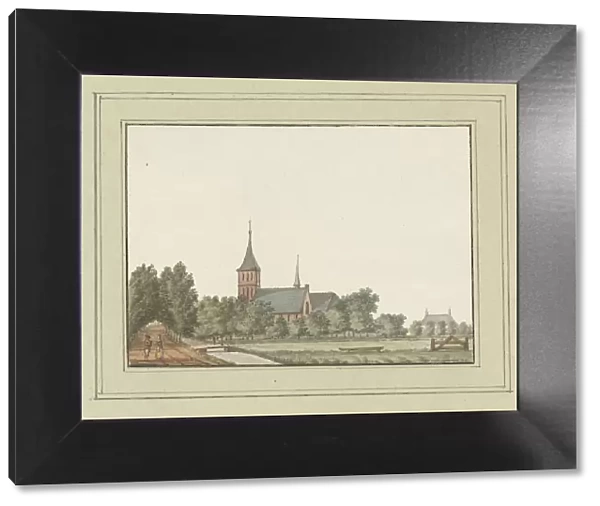 View of the church in the village of Pijnacker, 1700-1850. Creator: Anon