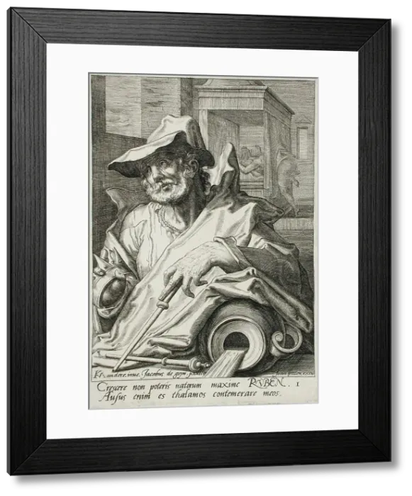 Framed Print : Reuben, c1590. Creator: Jacques de Gheyn II Framed Print : Reuben, c1590. Creator: Jacques de Gheyn II