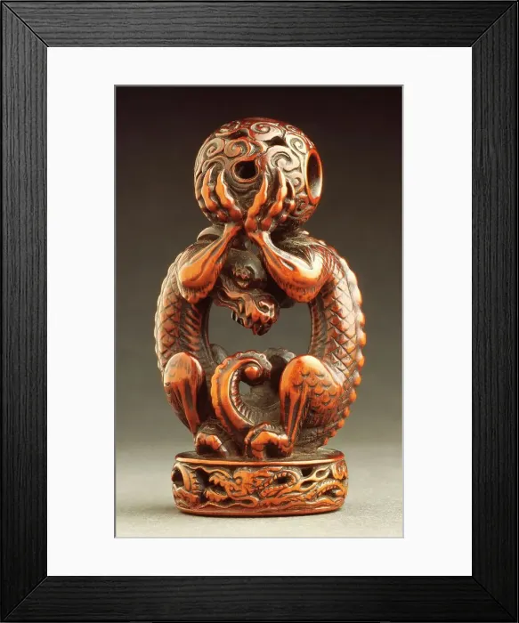 Framed Print : Dragon Seal, 18th century. Creator: Unknown Framed Print : Dragon Seal, 18th century. Creator: Unknown