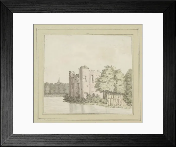 Framed Print : View of the ruins of Kasteel Ravesteyn or Slot Heenvliet, c. 1750-c. 1800. Creator: Anon Framed Print : View of the ruins of Kasteel Ravesteyn or Slot Heenvliet, c. 1750-c. 1800. Creator: Anon