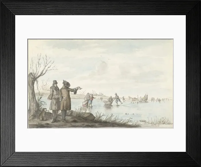 Framed Print : Winter scene, 1661-1693. Creator: Gerrit Grasdorp Framed Print : Winter scene, 1661-1693. Creator: Gerrit Grasdorp