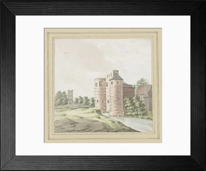 Framed Print : View of the ruins of Slot Zandenburg in Veere, in or after 1754-c. 1800. Creator: Anon Framed Print : View of the ruins of Slot Zandenburg in Veere, in or after 1754-c. 1800. Creator: Anon