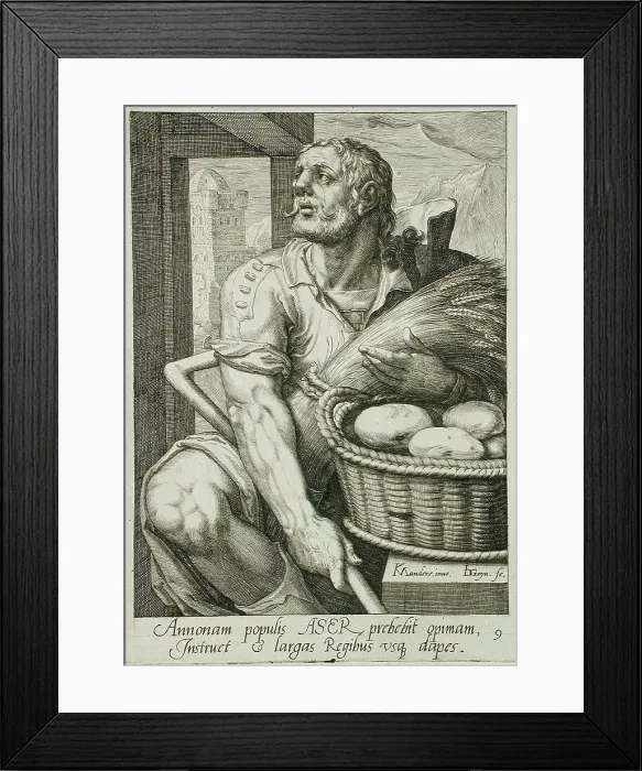 Framed Print : Asher, c1590. Creator: Jacques de Gheyn II Framed Print : Asher, c1590. Creator: Jacques de Gheyn II
