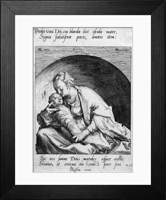 Framed Print : The Virgin and Child, 1590. Creator: Jacques de Gheyn II Framed Print : The Virgin and Child, 1590. Creator: Jacques de Gheyn II
