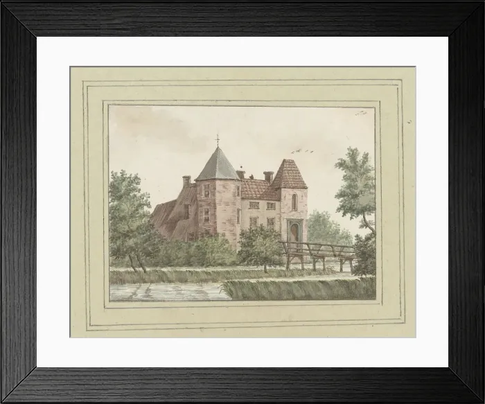 Framed Print : View of Castle De Wildt at Gendringen, in or after 1745-c. 1800. Creator: Anon Framed Print : View of Castle De Wildt at Gendringen, in or after 1745-c. 1800. Creator: Anon