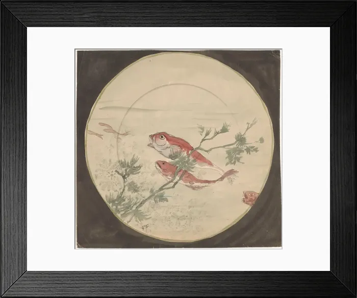 Framed Print : Design for a plate with red fish, c.1875-c.1890. Creator: Gustave Fraipont Framed Print : Design for a plate with red fish, c.1875-c.1890. Creator: Gustave Fraipont