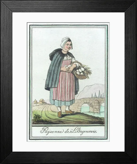 Framed Print : Costumes de Différent Pays, Paysanne de L'Angoumois, c1797. Creator: Jacques Grasset de Saint-Sauveur Framed Print : Costumes de Différent Pays, Paysanne de L'Angoumois, c1797. Creator: Jacques Grasset de Saint-Sauveur