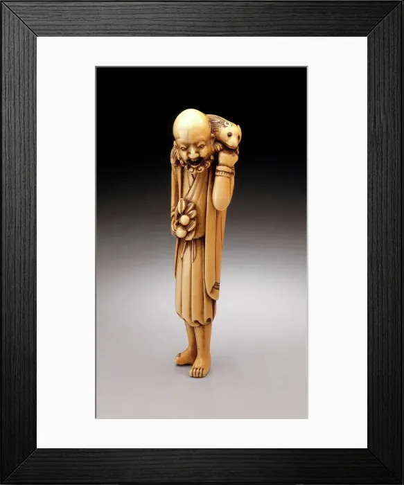 Framed Print : Daoist Immortal with Porcupine, 18th century. Creator: Unknown Framed Print : Daoist Immortal with Porcupine, 18th century. Creator: Unknown