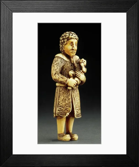 Framed Print : Dutchman with Child, 18th century. Creator: Unknown