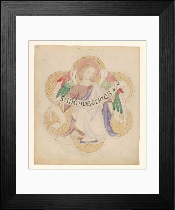 Framed Print : Design for embroidery: angel, symbol of St Matthew the Evangelist, c.1850-c.1875. Creator: Hardman & Co.. Design for embroidery: angel, symbol of St Matthew the Evangelist, c.1850-c.1875. Creator: Hardman & Co Framed Print : Design for embroidery: angel, symbol of St Matthew the Evangelist, c.1850-c.1875. Creator: Hardman & Co.. Design for embroidery: angel, symbol of St Matthew the Evangelist, c.1850-c.1875. Creator: Hardman & Co