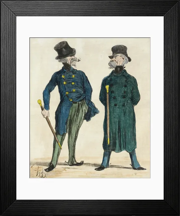 Framed Print : Ratapoil et Casmajou (image 2 of 2), 1850. Creator: Honore Daumier Framed Print : Ratapoil et Casmajou (image 2 of 2), 1850. Creator: Honore Daumier