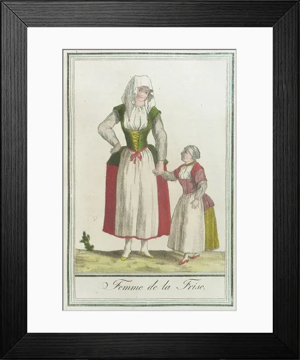 Framed Print : Costumes de Différents Pays, Femme de la Frise, c1797. Creator: Jacques Grasset de Saint-Sauveur Framed Print : Costumes de Différents Pays, Femme de la Frise, c1797. Creator: Jacques Grasset de Saint-Sauveur