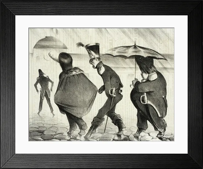 Framed Print : Les Intrépides, 1834. Creator: Honore Daumier Framed Print : Les Intrépides, 1834. Creator: Honore Daumier