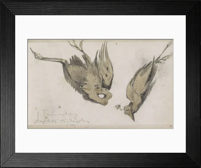 Framed Print : Dead Heron, 1864. Creator: Johannes Tavenraat Framed Print : Dead Heron, 1864. Creator: Johannes Tavenraat